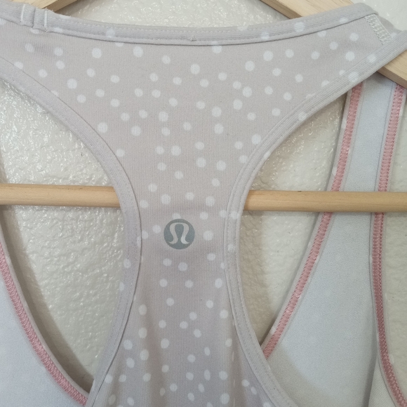 Lululemon Polka Dot Cream Racerback Tank Top - Picture 7 of 7